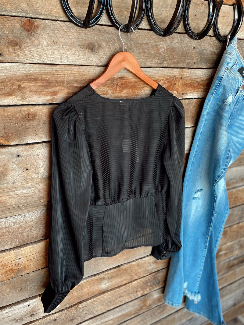 The {Marlowe} Black Blouse