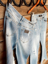 The {Lettie} High Rise Distressed Flare Jeans