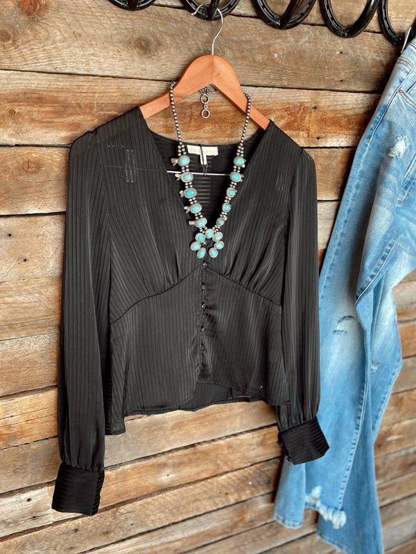 The {Marlowe} Black Blouse